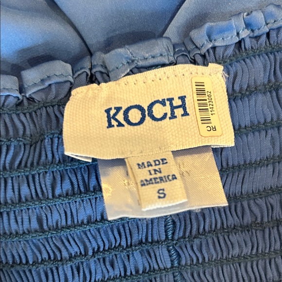 Blue Ruffled Women's Dress - Picture 3 of 3